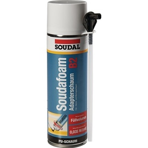 1K Assembly SOUDAFOAM 500ml B2 Champagne Polyfoam Crafts with Disposable Gloves Can SOUDAL - Product Image 1
