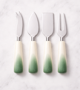 Minimalist Eco-Friendly Cheese <b>Knife</b> Set with Stainless Steel <b>Blades</b> Wood Resin Handles Dishwasher Safe for Serving Entertaining - Product Image 6
