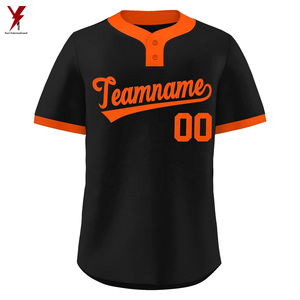 Baseball Jersey With Your Logo Printed Font Team Name and Number Two Button Full Baseball Jersey Custom - Product Image 5