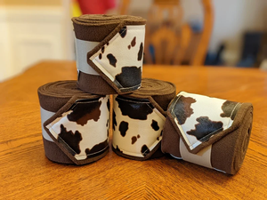 ผ้าพันขาสำหรับม้าแบบฟลีซอย่างดี ทนทาน พร้อมแถบเวลโคร ป้องกันขาสำหรับขี่ม้าและฝึกซ้อม - Product Image 3