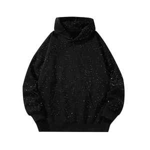 Customise Hot Selling High Quality New Blank <b>Pullover</b> 100% Cotton Hoodie Custom Diamond Rhinestone Hoodie <b>For</b> <b>Men</b> - Product Image 1