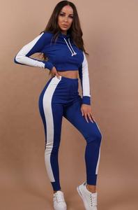 Proveedor de traje de Sudadera con capucha de dos piezas con bordado desgastado personalizado chándal de punto conjunto de ropa de calle deportiva con logotipo personalizado - Product Image 3