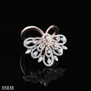 แหวนแต่งงานแหวนหมั้นของผู้หญิงคลาสสิกตัด1.5ct เต็มไปด้วยเพชร igi/ ได้รับการรับรอง14K 18K กุหลาบทอง VVS ห้องแล็บเติบโตอินเทรนด์ - Product Image 5