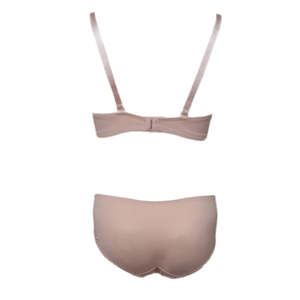 Ensemble soutien-gorge et culotte en mousse pour femme - Couleur chair - Product Image 2