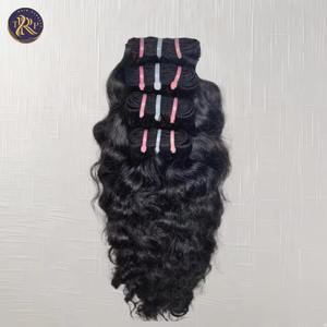 Extensiones de cabello crudo indio virgen Remy, rizo rizado de alta calidad negro Natural para belleza de larga duración, peinado y tejido - Product Image 6