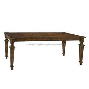 Table à manger 4 places en bois de Sesham massif pour salle à manger salon cuisine hôtel restaurant cafétéria - Product Image 2