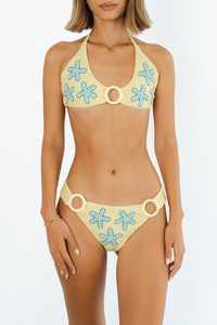 Vestido de playa Sexy con cuentas y lentejuelas en negrita personalizado, decoración de diamantes de imitación, nuevo diseño, conjunto de Bikini listo para usar para salir a la playa, logotipo frontal - Product Image 5