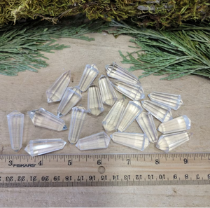 Best Quality Hot Sale Natural Mini Clear Quartz Vogel <b>Wand</b> From Brazil. 12 Sided Faceted Polished Double Point - Product Image 5