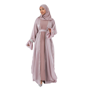 Abaya style pakistanais modeste pour dressing Tissu Georgette de soie de qualité supérieure Couleurs multiples Emballage personnalisé - Product Image 1