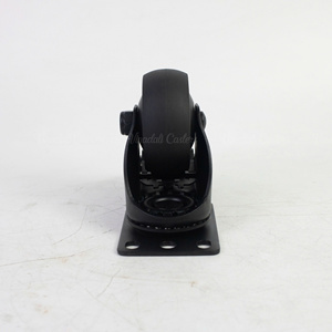 Haute Qualité 3 "Noir TPR Industriel Chariot En Acier Inoxydable Roulettes 80kg Capacité De Charge pour Hôtel Cuisine Hôpital - Product Image 6