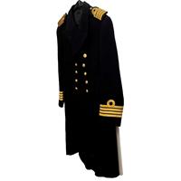Gorro vintage del uniforme de gala de invierno argentino Desde el 1940 Hecho de tela gruesa inglesa uniforme de color azul intenso