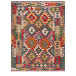 พรมกิลิม ไมมาณา อัฟกานิสถาน ขนาด 200 x 157 ซม. ผ้าปูผนัง - Product Image 1