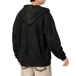 เสื้อฮู้ดซิปแบบสั่งทำพิเศษจากผู้ผลิต ผ้าหนา 500 กรัม สไตล์ซันเฟด พร้อมฮู้ดสำหรับผู้ชาย ลวดลายฟอกสีแบบแอซิดวอช โดย Ako - Product Image 4