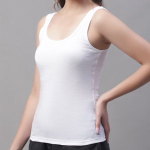 Camisetas sin mangas de invierno de talla grande para mujer, cuello redondo, algodón orgánico 100%, suave y transpirable, fabricante OEM para ropa de moda informal diaria - Product Image 2