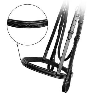 Chasseur Bride avec Rênes Lacées Fantaisie Cousu Anglais Snaffle Bride Culotte Premium Rembourré En Cuir Chasseur Jumper Bride - Product Image 5