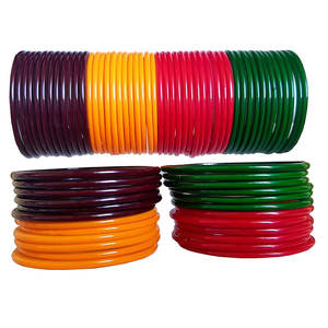 Brazaletes de acero inoxidable chapado en oro personalizados para mujer, brazaletes de oro de 18k - Product Image 2