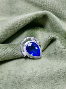 Nuevo Diseño Premium, Colgante de Plata de Ley 925 con Iolita, Piedra Azul Violeta Intenso, Claridad y Visión Interior, Joyería, Regalo, Fiesta - Product Image 3