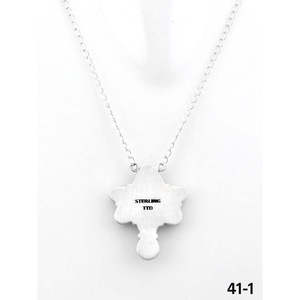 Collar con Forma de Flor de Turquesa y Plata de Ley Estilo Suroeste, Hecho a Mano por Artesanos - Product Image 4