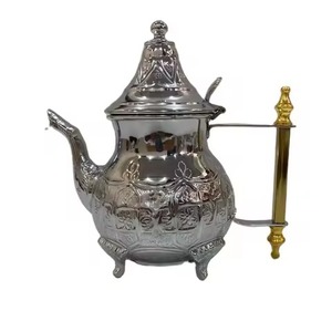 New Look Middle Eastern Style Stainless Steel Coffee Maker Arabic Coffee <b>Pot</b> <b>Turkish</b> Coffee <b>Pot</b> Silver Color Dallah <b>Pot</b> Food - Product Image 3
