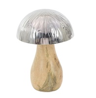Support de champignon de style antique en bois pour les configurations de table nature style botanique maison ou accents d'événement rustique