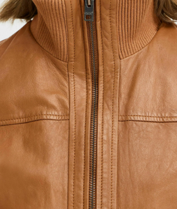 Chaqueta de cuero de invierno y otoño de alta calidad, chaquetas de moda de cuero para mujer, chaquetas de cuero Nappa de oveja de lujo para mujer - Product Image 3