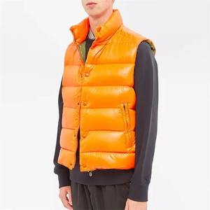 Chaqueta acolchada de nailon 100% informal para hombre, chaleco de alta calidad, capucha transpirable, cremallera, cuello redondo, ropa exterior de invierno, servicio OEM disponible - Product Image 1