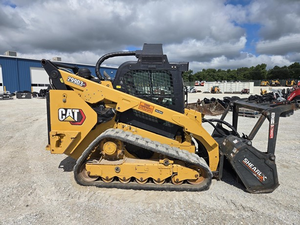 Chargeuse compacte sur chenilles Cat 299D3 XE 110HP d'occasion en bon état, avec tête de broyage CAT HM415C, à vendre - Product Image 4
