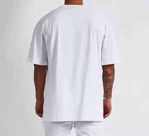 เสื้อยืดแฟชั่นแนวสตรีทของผู้ชายแบบใหม่เสื้อยืดผ้า100% คอตตอนสีพื้นแขนสั้นแบบแห้งเร็วใส่สบายผ่อนคลาย - Product Image 2