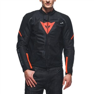 Per Dainese LS Sport D-Air Smart giacca nera rosso fluorescente per abbigliamento da moto e Auto da corsa - Product Image 3