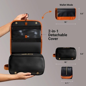 Tùy chỉnh <span class=keywords><strong>dopp</strong></span> Kit da Treo Du Lịch vệ sinh túi cho nam giới - Product Image 3