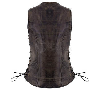 Chaleco de cuero transpirable cálido de invierno para mujer, ropa informal, precio razonable, Chaleco de cuero para mujer - Product Image 5