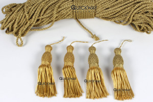 Borlas de Hilo Dorado al por Mayor para Uso en Prendas de Vestir - Adorno de Flecos de Rayón Textil, Color y Tamaño Personalizados, Precio Bajo - Product Image 6