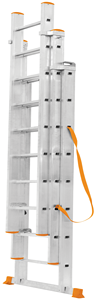 Best Selling Elbe Industry 8 Steps Triple Part Combination Anodized Aluminum Ladder 300kg Load Capacity 12ft Extended Height - Product Image 3
