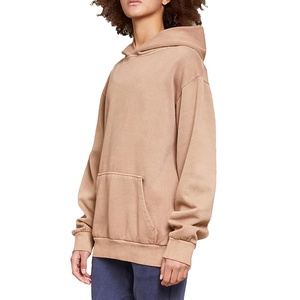 Mujeres Loose Fit Tallas Calidad Con capucha Cómodo Color sólido Etiqueta privada Impresión Logo Calidad Premium Drop Shoulder Hoodies - Product Image 1