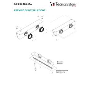 Diffuseur linéaire rétractable en aluminium Tecnosystemi avec amortisseur et registres et grilles de plénum isolés - Product Image 5