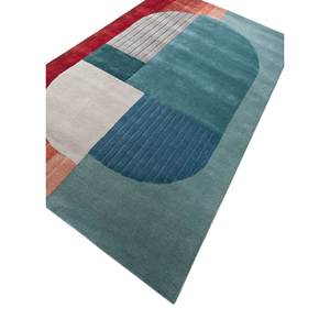 Alfombra de Lana y Viscosa Azul Tejida a Mano con Diseño Abstracto para Hogar, Dormitorio, Sala de Estar, Pasillo, Entrada, Tamaño Rectangular 9x12 - Tnq-3230 - Product Image 2