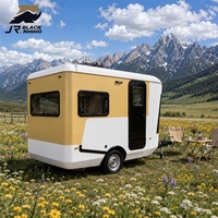 Mini caravane de voyage remorquable compacte pour couples, idéale pour le camping en week-end