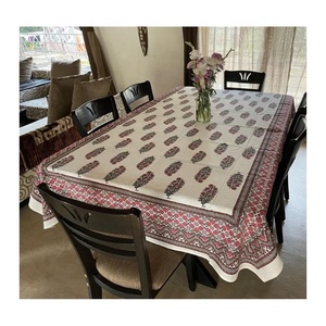 New Beautiful Solid <b>Table</b> Cover Hotels Handmade 100% Organic Cotton Fabric Waterproof Disposable Customized Color Outdoor Use - Product Image 2