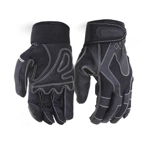 Gants de sécurité en cuir synthétique noir à prise supérieure pour la mécanique Gants de travail automobile en PU - Product Image 2
