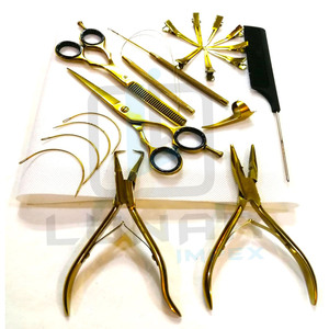 Nuevo Kit de herramientas de extensiones de cabello Micro links totalmente personalizado Alicates para el cabello con 2 agujeros Plasma Color dorado Alicates de proveedor al por mayor - Product Image 6