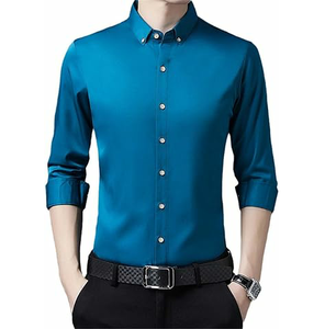 เสื้อเชิ้ตผ้าสักหลาดผู้ชายแฟชั่นใหม่ ระบายอากาศได้ดี ป้องกันรอยยับ คุณภาพสูง ทรงเข้ารูป รุ่นปี 2026 - Product Image 3