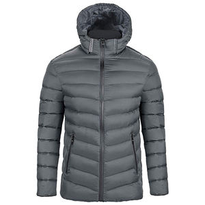 Veste pour homme en polyester imprimé OEM avec coque en coton Veste pour homme à manches longues de haute qualité pour la saison d'hiver Vente en ligne - Product Image 2