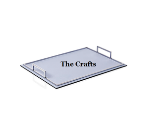 Plateau de service en bois au design admirable avec poignées en métal doré, plateau de service rectangulaire de qualité supérieure à bas prix - Product Image 4