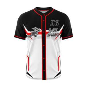 Anpassbares 100% Polyester Baseball Jersey Full Sublimated Team Wear <span class=keywords><strong>2</strong></span> Button Style Atmungsaktives Design - Product Image 4