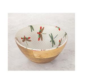 Ensaladera de sopa de fideos decorativa de mesa Cuenco impreso de madera Cuenco de baja cantidad Tamaño personalizado Cuencos para interiores y exteriores - Product Image 1