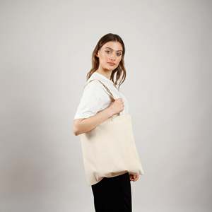 Medium Eco-Friendly Convention Canvas Tote Daily Use Drawstring <b>Bag</b> <b>Long</b> Screen Plain Beach Cooler <b>Bag</b> Fabric <b>Bag</b> Advertising - Product Image 2