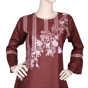 Costume deux pièces brodé pour femme - Brun foncé - Product Image 2