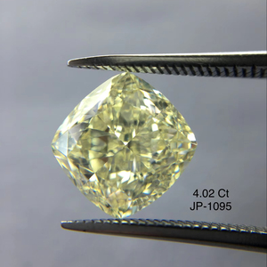 Fancy Yellow Cushion Cut Diamantes sueltos naturales certificados GIA de 4,02 quilates VVS2 Claridad de quilates de La India OEM al por mayor - Product Image 1