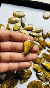 Hermoso Flash Nellite Gemstone Cabochon Yellow Nellite Cabochon Suelto - Product Image 2