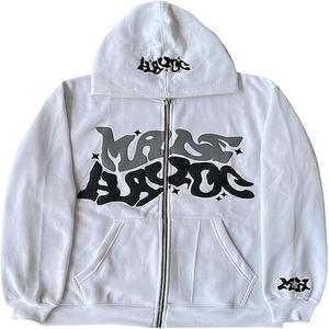 <b>Hoodies</b> Grunge <b>Graphic</b> <b>Zip</b> <b>up</b> <b>Hoodies</b> Wholesale Oversized Puff Printing <b>Hoodies</b> Pullover Cotton Unisex - Product Image 5